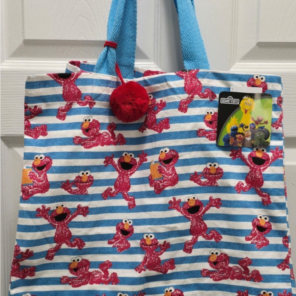 Sesame Street Blue and Red Nautical Tote Bag